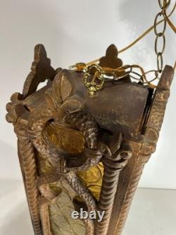 Vintage Gothic Medieval Style Chain Hanging Lantern Light Tested Works