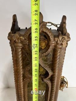 Vintage Gothic Medieval Style Chain Hanging Lantern Light Tested Works