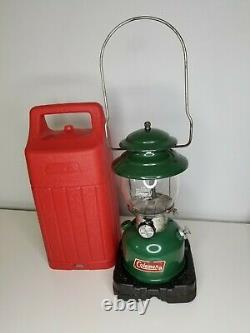 Vintage Green 1983 Single Mantle Coleman Lantern Model 200A-700 With Red Case