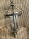 Vintage Hand Blown, Etched Glass Bell Jar Lantern Ceiling Lamp Light Beautiful