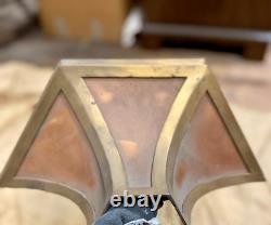 Vintage Handmade Outdoor Lantern Sconce Light Brass and Copper