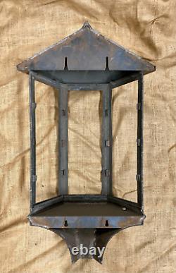 Vintage Handmade Outdoor Lantern Sconce Light Brass and Copper