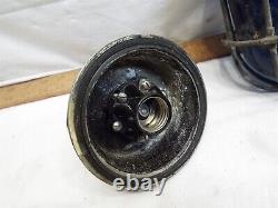 Vintage Heavy Cast Brass Ship Lantern 9-S-2108-L Nautical Maritime Safety Green