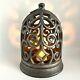 Vintage Heavy Cast Iron Tea Light Candle Lantern