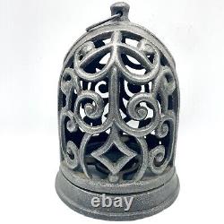 Vintage Heavy Cast Iron Tea Light Candle Lantern