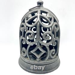 Vintage Heavy Cast Iron Tea Light Candle Lantern