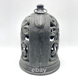Vintage Heavy Cast Iron Tea Light Candle Lantern