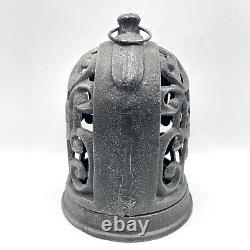 Vintage Heavy Cast Iron Tea Light Candle Lantern