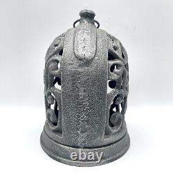 Vintage Heavy Cast Iron Tea Light Candle Lantern