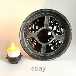 Vintage Heavy Cast Iron Tea Light Candle Lantern