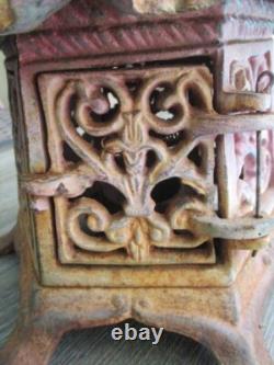 Vintage Heavy Wrought Iron Pagoda Lantern Tea Light Candle 10