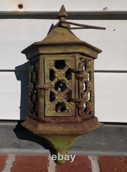 Vintage Hexagonal Iron Hanging Lantern Garden Decor