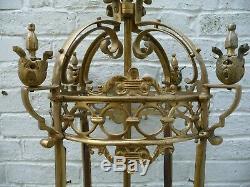 Vintage Huge 3Ft Open Brass 4 Light Sconce Lantern Country/Manor House Project