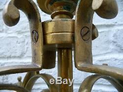 Vintage Huge 3Ft Open Brass 4 Light Sconce Lantern Country/Manor House Project