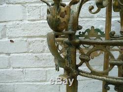 Vintage Huge 3Ft Open Brass 4 Light Sconce Lantern Country/Manor House Project