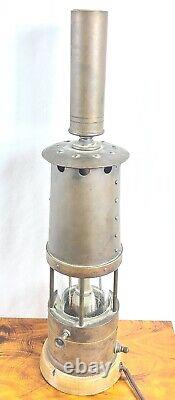 Vintage Industrial Miners Lantern Lamp Electric Brass Works Samuel Dinkelspiel
