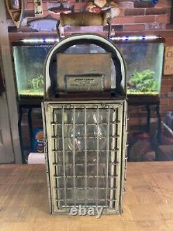 Vintage JUNK LIGHT Nautical Oil Lantern, Marked Great Britain Dated 1968