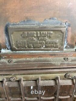 Vintage JUNK LIGHT Nautical Oil Lantern, Marked Great Britain Dated 1968