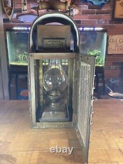 Vintage JUNK LIGHT Nautical Oil Lantern, Marked Great Britain Dated 1968