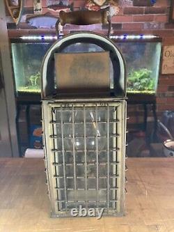 Vintage JUNK LIGHT Nautical Oil Lantern, Marked Great Britain Dated 1968