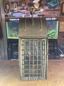 Vintage JUNK LIGHT Nautical Oil Lantern, Marked Great Britain Dated 1968