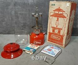 Vintage January, 1965 in Box Coleman Model 200A Red Single Mantle Lantern USA