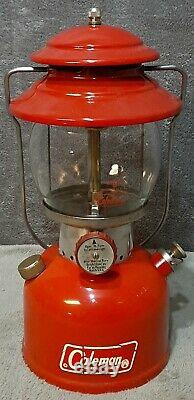 Vintage January, 1965 in Box Coleman Model 200A Red Single Mantle Lantern USA