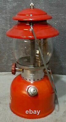 Vintage January, 1965 in Box Coleman Model 200A Red Single Mantle Lantern USA