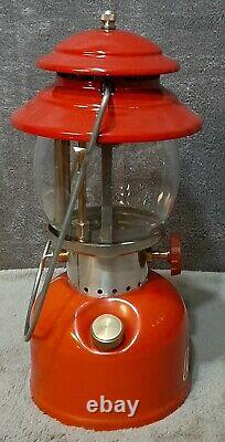 Vintage January, 1965 in Box Coleman Model 200A Red Single Mantle Lantern USA