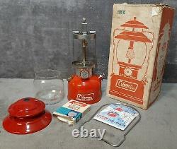 Vintage January, 1965 in Box Coleman Model 200A Red Single Mantle Lantern USA