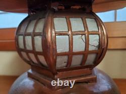 Vintage Japanese Antique -Copper Lantern Collectible Ornament Good