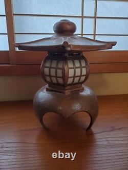Vintage Japanese Antique -Copper Lantern Collectible Ornament Good