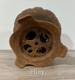 Vintage Japanese Asian Pagoda Cast Iron Candle Garden Lantern Garden Patio Bird
