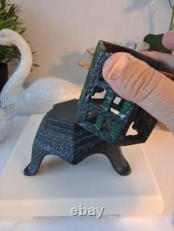 Vintage Japanese Cast Iron (Black) Pagoda Lantern Toro Garden Candle Holder