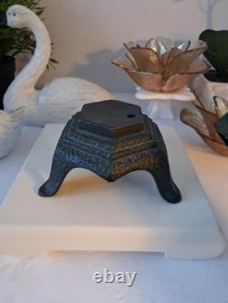 Vintage Japanese Cast Iron (Black) Pagoda Lantern Toro Garden Candle Holder