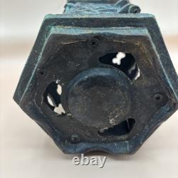Vintage Japanese Ikebana Cast Iron Butterflies Hanging Pagoda Lantern