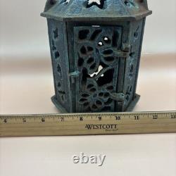 Vintage Japanese Ikebana Cast Iron Butterflies Hanging Pagoda Lantern