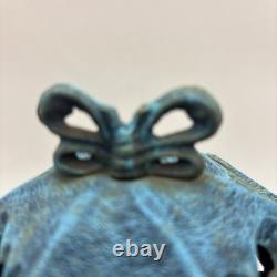 Vintage Japanese Ikebana Cast Iron Butterflies Hanging Pagoda Lantern