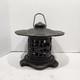 Vintage Japanese Lantern Cast Iron Garden Lamp Birds Bamboo Motif Candle Pagoda