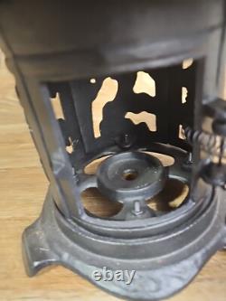 Vintage Japanese Lantern Cast Iron Garden Lamp Birds Bamboo Motif Candle Pagoda