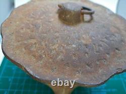Vintage Japanese Style Heavy Cast Iron Garden Lantern Pagoda Rustic