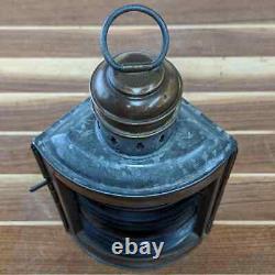 Vintage Kilbourn-Sauer Green Fresnel Glass Oil Lantern