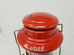 Vintage Lantern Coleman Rare Red Model 335 With Pyrex Glass Globe