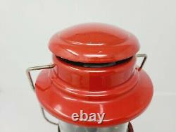 Vintage Lantern Coleman Rare Red Model 335 With Pyrex Glass Globe