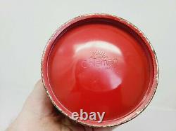 Vintage Lantern Coleman Rare Red Model 335 With Pyrex Glass Globe