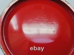 Vintage Lantern Coleman Rare Red Model 335 With Pyrex Glass Globe