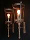 Vintage Large French wrought iron sconces Lanterns France 2 pairs available