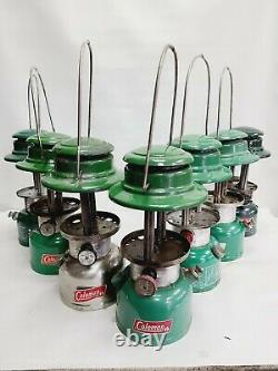 Vintage Lot 7 Coleman Lantern Green Model 4x 335 1x 321c 1x 325 1x 325c