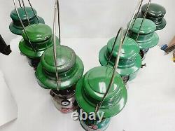 Vintage Lot 7 Coleman Lantern Green Model 4x 335 1x 321c 1x 325 1x 325c