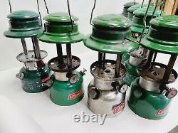 Vintage Lot 7 Coleman Lantern Green Model 4x 335 1x 321c 1x 325 1x 325c